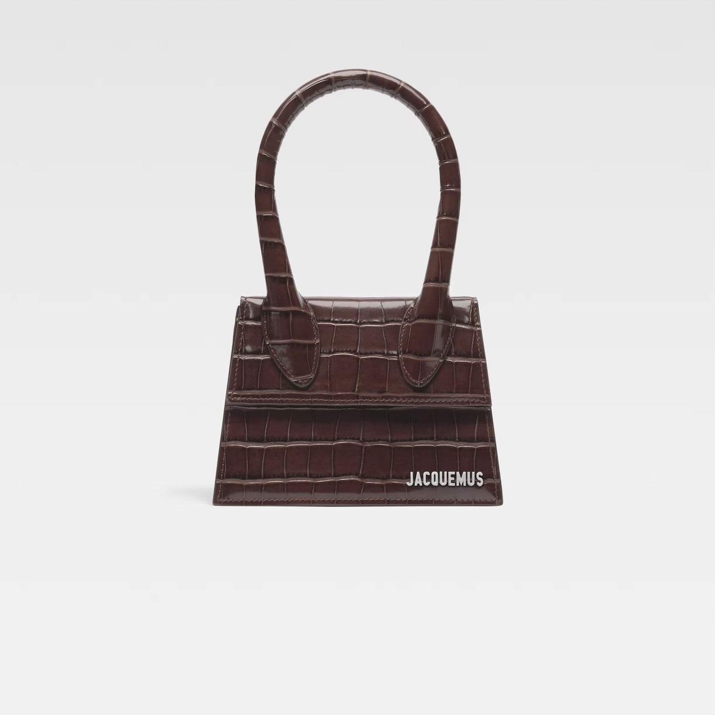 Jacquemus Chiquito Medium Dark Brown Crocodile