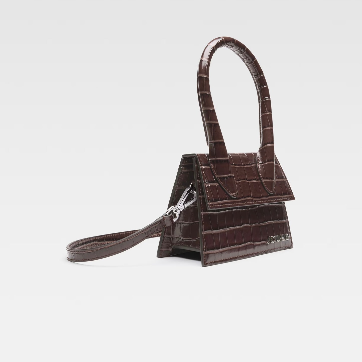 Jacquemus Chiquito Medium Dark Brown Crocodile