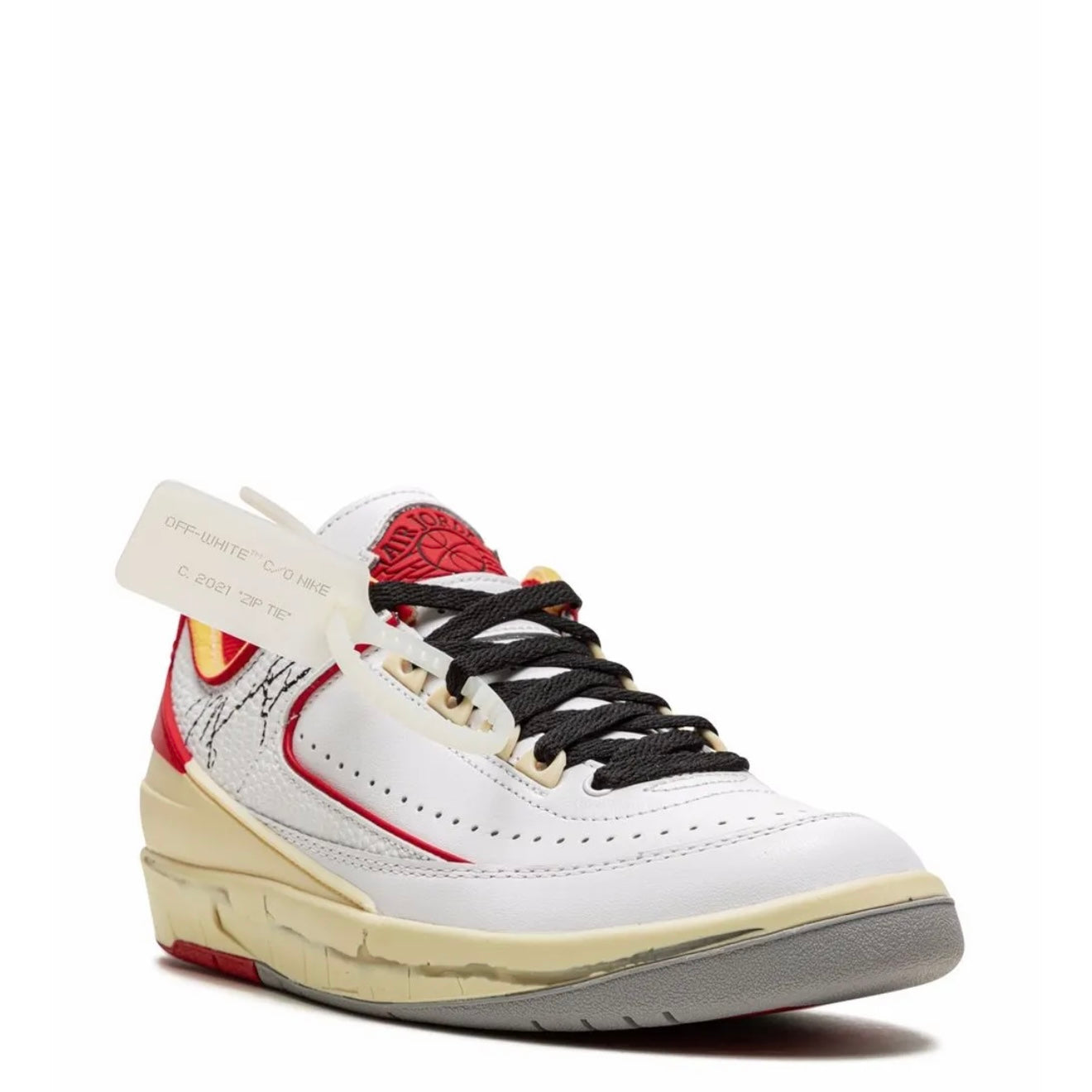 Air Jordan 2 Retro Low SP Off-White Red And White