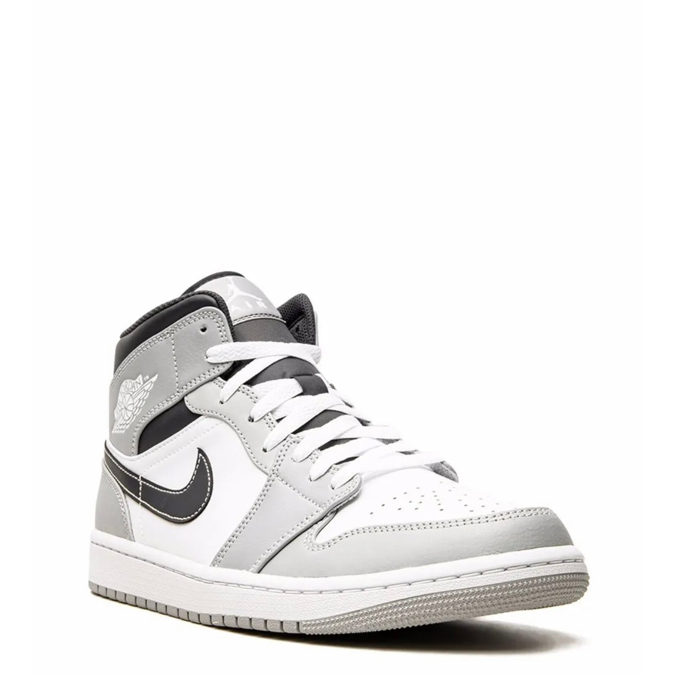 Air Jordan 1 Mid Light Smoke And Grey Anthracite
