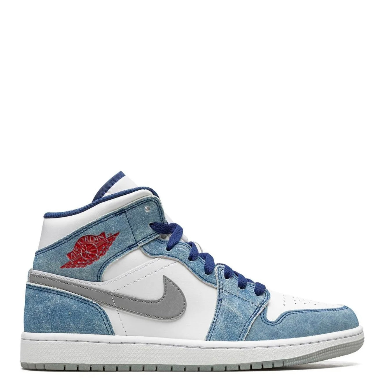 Air Jordan 1 Mid French Blue And Fire Red