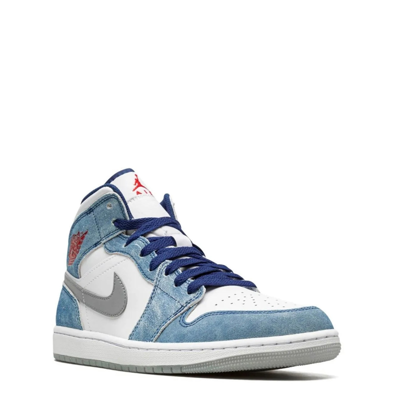 Air Jordan 1 Mid French Blue And Fire Red