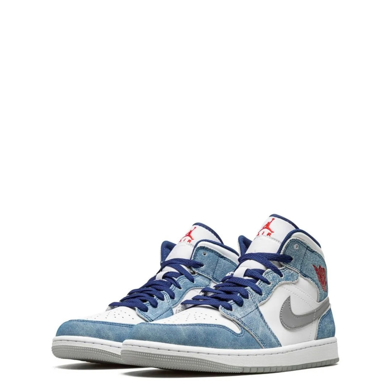 Air Jordan 1 Mid French Blue And Fire Red