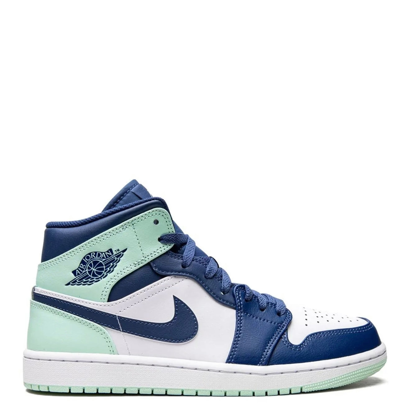Air Jordan 1 Mid Mystic Navy And Mint Foam