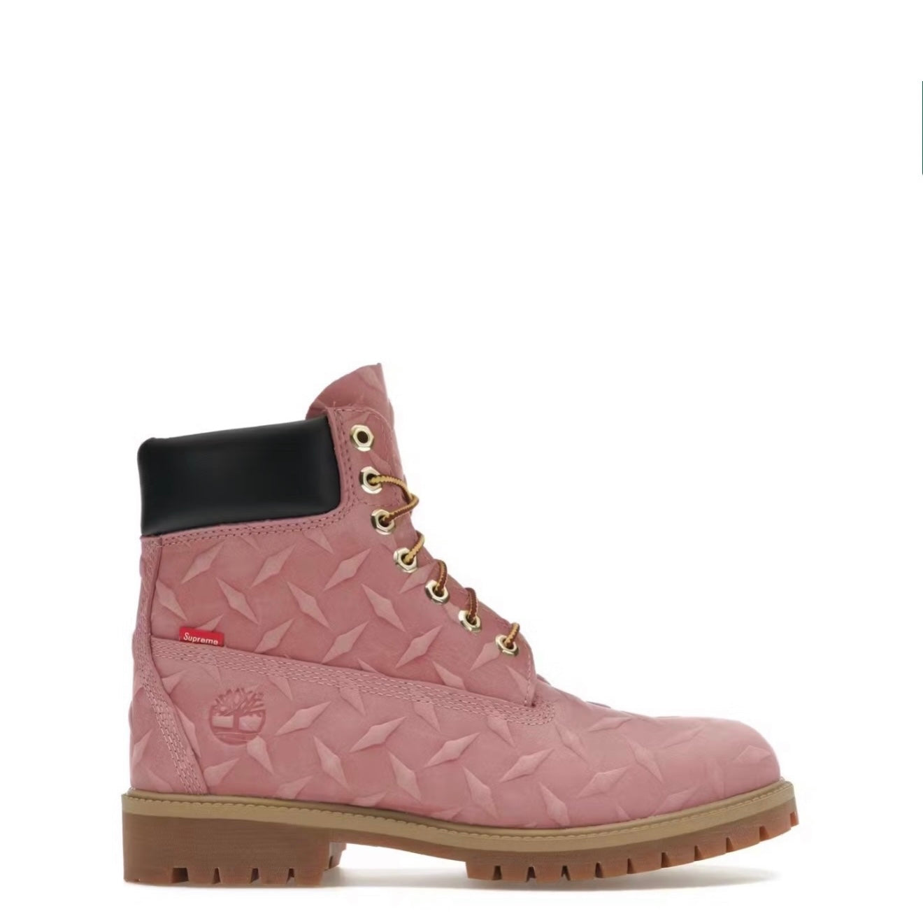 Stivale Stringato Impermeabile Timberland Premium 6-Inch Diamond Plate Pink Per Supreme