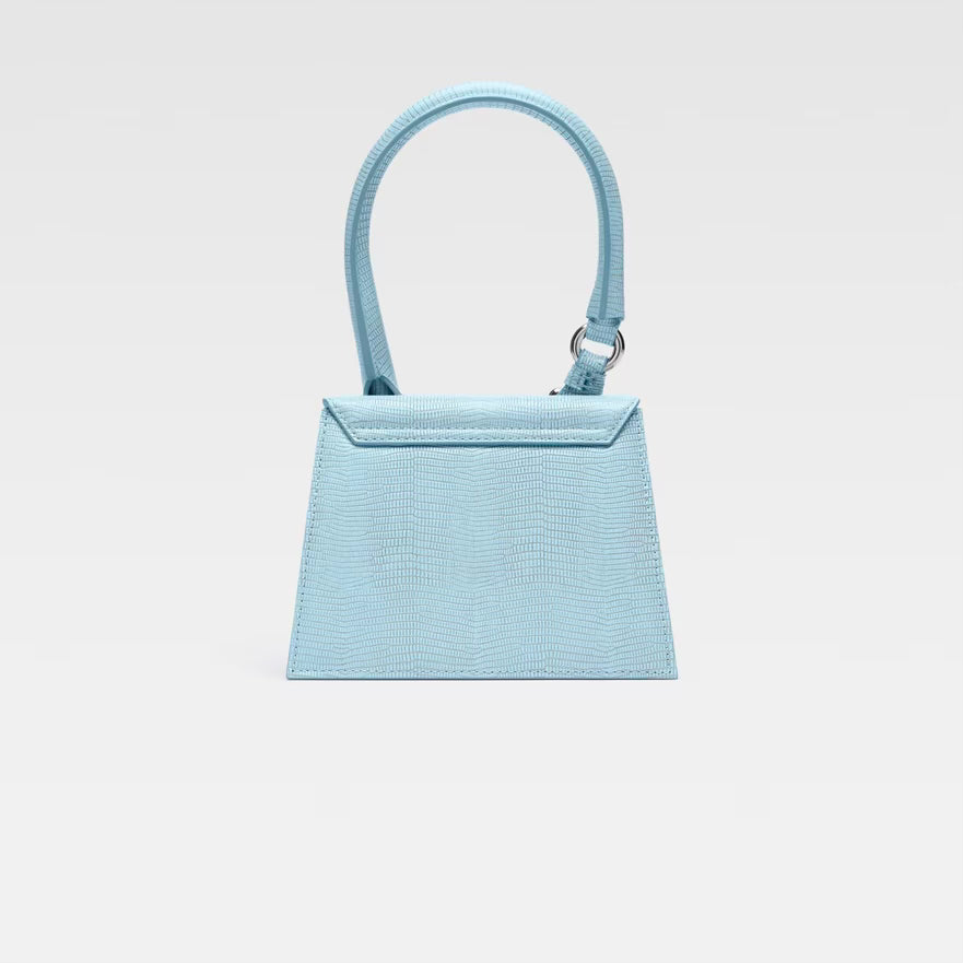 Jacquemus Chiquito Medium Light Blue Crocodile